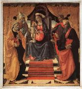Domenicho Ghirlandaio Thronende Madonna mit den Heiligen Petrus,Clemens,Sebastian und Paulus Sweden oil painting artist